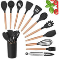 Silicone Colher Kit para Cozinha, BPA Antiferrugem, Utensílios De Cozinha, Jogo, 12 PCs