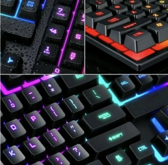 Teclado Gamer Semi-mecânico LED retroiluminado