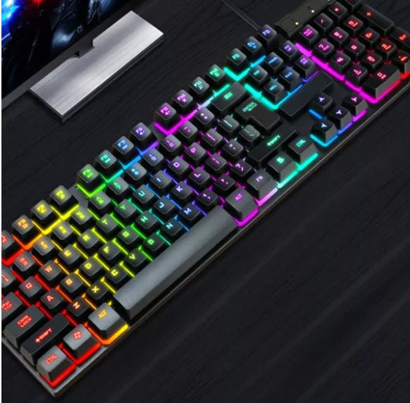 Teclado Gamer Semi-mecânico LED retroiluminado