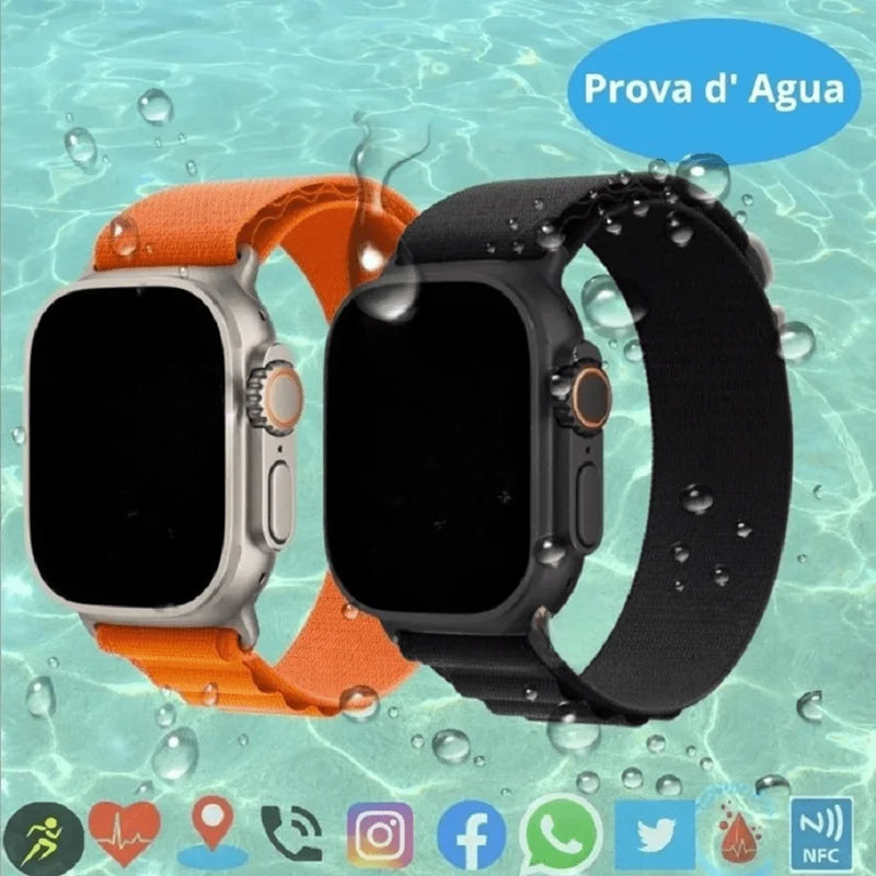 HW8 Smart Bluetooth ver homens é 9 mm 2.2 polegadas HD tela GPS NFC Waterproof Smart relógio pulseira de relógio desportivo