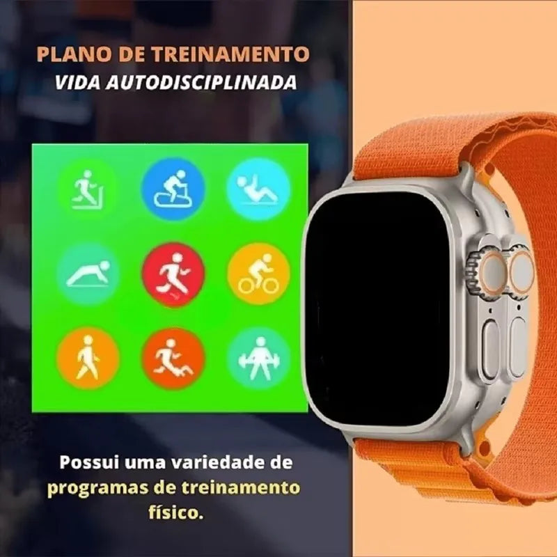 HW8 Smart Bluetooth ver homens é 9 mm 2.2 polegadas HD tela GPS NFC Waterproof Smart relógio pulseira de relógio desportivo